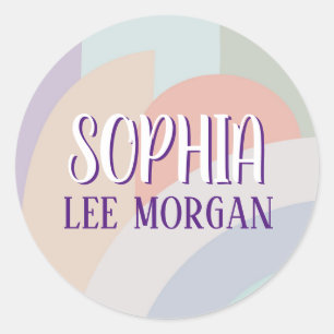 Boho Pastel Rainbow Ronde Sticker