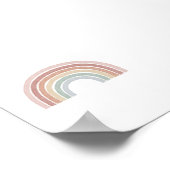 Boho pastel regenboogprint poster (Hoek)