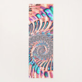 Boho Pastel Roze en Blauwe Spiraal Abstract Fracta Yogamat (Achterkant)