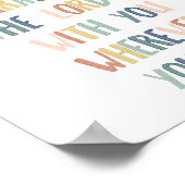 Boho pastel Soyez forte et courageuse affiche (Coin)