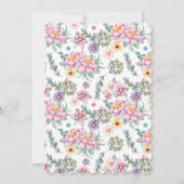 Boho Pastel Unicorn Invitation de fête d'anniversa (Dos)