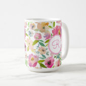 Boho Pastel Waterverf Koffiemok (Voorkant rechts)