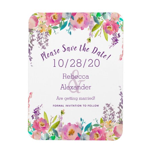 Boho Pastel Waterverf Magneet (Verticaal)