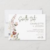 Boho Pastel Wildbloemen Modern Bloemen Bruiloft Save The Date (Voorkant)