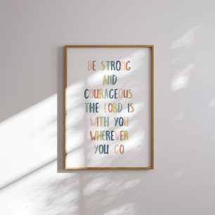 Boho pastel zijn sterk en moedig poster