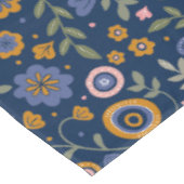 Boho patroon 01.w D Blauw BG Tafelkleed (Gekanteld)