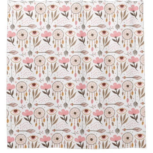 Boho-patroongordijn Douchegordijn (Voorkant)