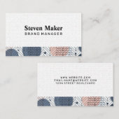 Boho Pattern | Abstract geometrisch patroon Visitekaartje (Voorkant / Achterkant)