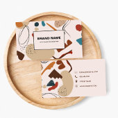 Boho Pattern Abstracte geometrische terracotta Visitekaartje