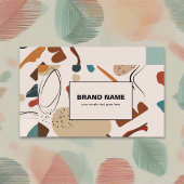 Boho Pattern Abstracte geometrische terracotta Visitekaartje