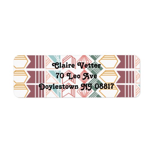 Boho Pattern Etiket (Voorkant)