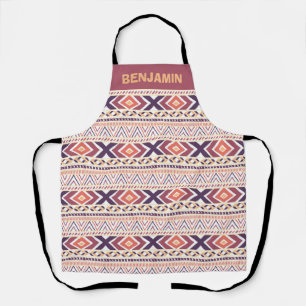 Boho Pattern Naam Schort aanpassen