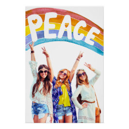 Boho Peace Rainbow Poster Perfect Poster