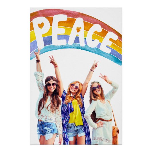 Boho Peace Rainbow Poster Perfect Poster (Voorkant)