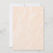 Boho Peach Blush Marble Modern Wedding Kaart (Achterkant)