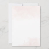 Boho Peach Floral Wedding Invitation Kaart (Achterkant)