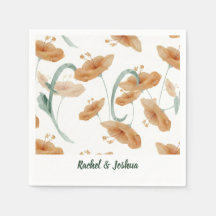 Boho Peach Wildflower & Sage Groen Huwelijk