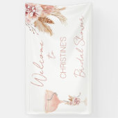 Boho Pearls Prosecco Fête des mariées Bannière de  (Vertical)