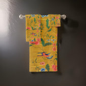 Boho peint en or couleurs vives Floral