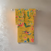 Boho peint en or couleurs vives Floral