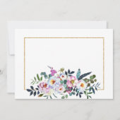 Boho Peonies Wit Goud Bloemen Modern Dank u Bedankkaart (Achterkant)