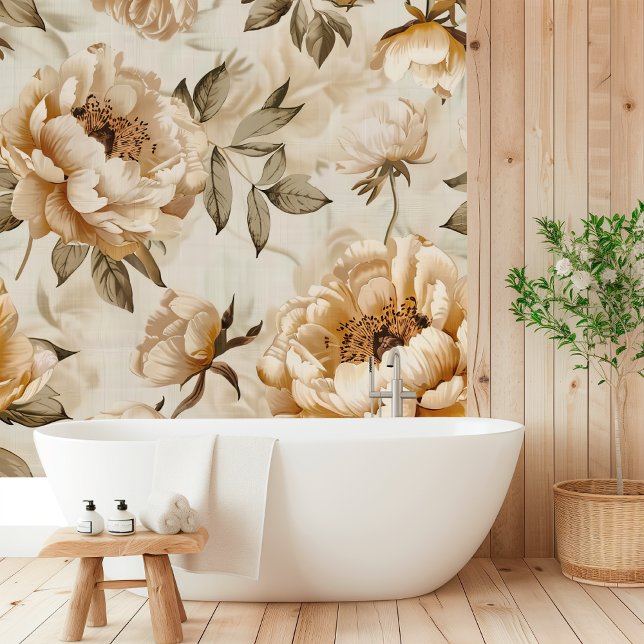 Boho Peony Floral Behang (Creator heeft geüpload)