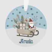 Boho Père Noël sur la seligh avec des cadeaux Snow (devant)