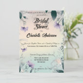 Boho Periwinkle en Silver Vrijgezellenfeest Kaart (Staand voorkant)