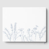 Boho Periwinkle Fleur sauvage bleu Mariage livre d (Verso)