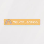 Boho personnalisé Rainbow Nom de l'école Étiquette (Design 1)