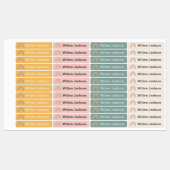 Boho personnalisé Rainbow Nom de l'école Étiquette (Feuille)