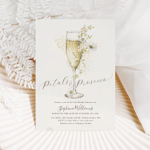 Boho Petals en Prosecco Vrijgezellenfeest Kaart