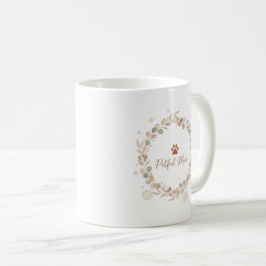 Boho Petful Mom Wreath Mug (Devant droit)