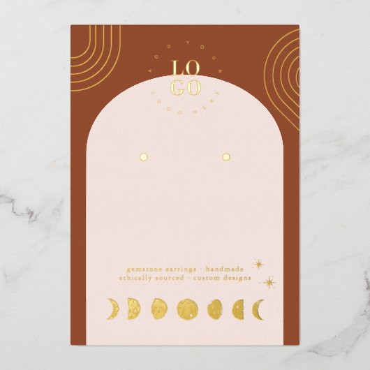 Boho Phase de Lune | Carte de Présentation pour Bo (Recto)