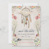Boho Photo Dreamcatcher Enregistrer les cartes de  (Devant)
