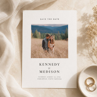 Boho Photo Enregistrez la Date | Cartes Modernes M