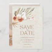 Boho Photo Fall Wedding Save The Date (Voorkant / Achterkant)