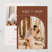Boho Photo | Moderne Faire-Part  (Devant / Derrière)