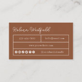 Boho Photo Petit Carte de visite (Dos)