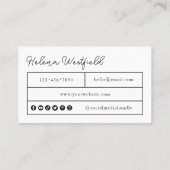 Boho Photo Small Visitekaartje (Achterkant)