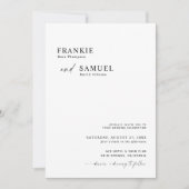 Boho Photo Wedding Invite, Modern minimalist Uitno Kaart (Voorkant)
