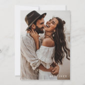 Boho Photo Wedding Invite, Modern minimalist Uitno Kaart (Achterkant)