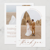 Boho Photos Mariage Carte de remerciements (Devant / Derrière)