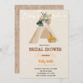 Boho picknick party bruids douche uitnodiging (Voorkant / Achterkant)