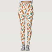 Boho Pill & Feather Daisy Pattern Leggings (Voorkant)