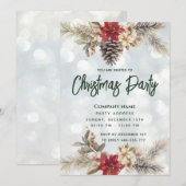 Boho Pine kegel tak Kerstmis feest corporate Kaart (Voorkant / Achterkant)