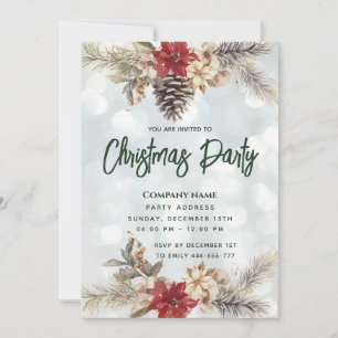Boho Pine kegel tak Kerstmis feest corporate Kaart