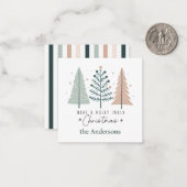 Boho Pine Tree Holly Jolly Christmas Enclosure Notitiekaartje (Voorkant / Achterkant in situ)