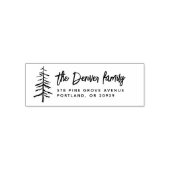 Boho Pine Tree Return Address Stempel (Design)