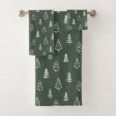 Boho Pine Trees Modern Winter Forest Dark Green (En situation)